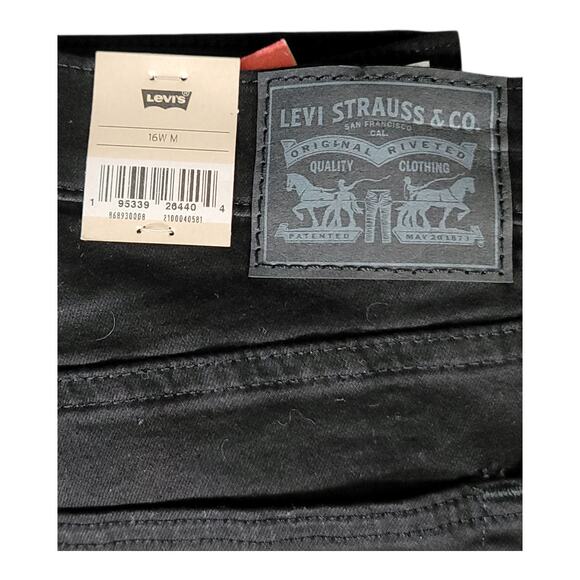 Levi's 725 High Rise Bootcut Stellar Stretch Black Jeans  Plus Size 16W NWT - Picture 6 of 16